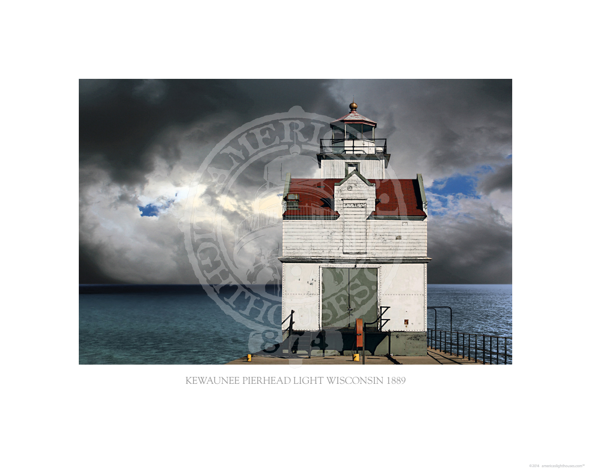 Kewaunee Pierhead Light Wisconsin 1889