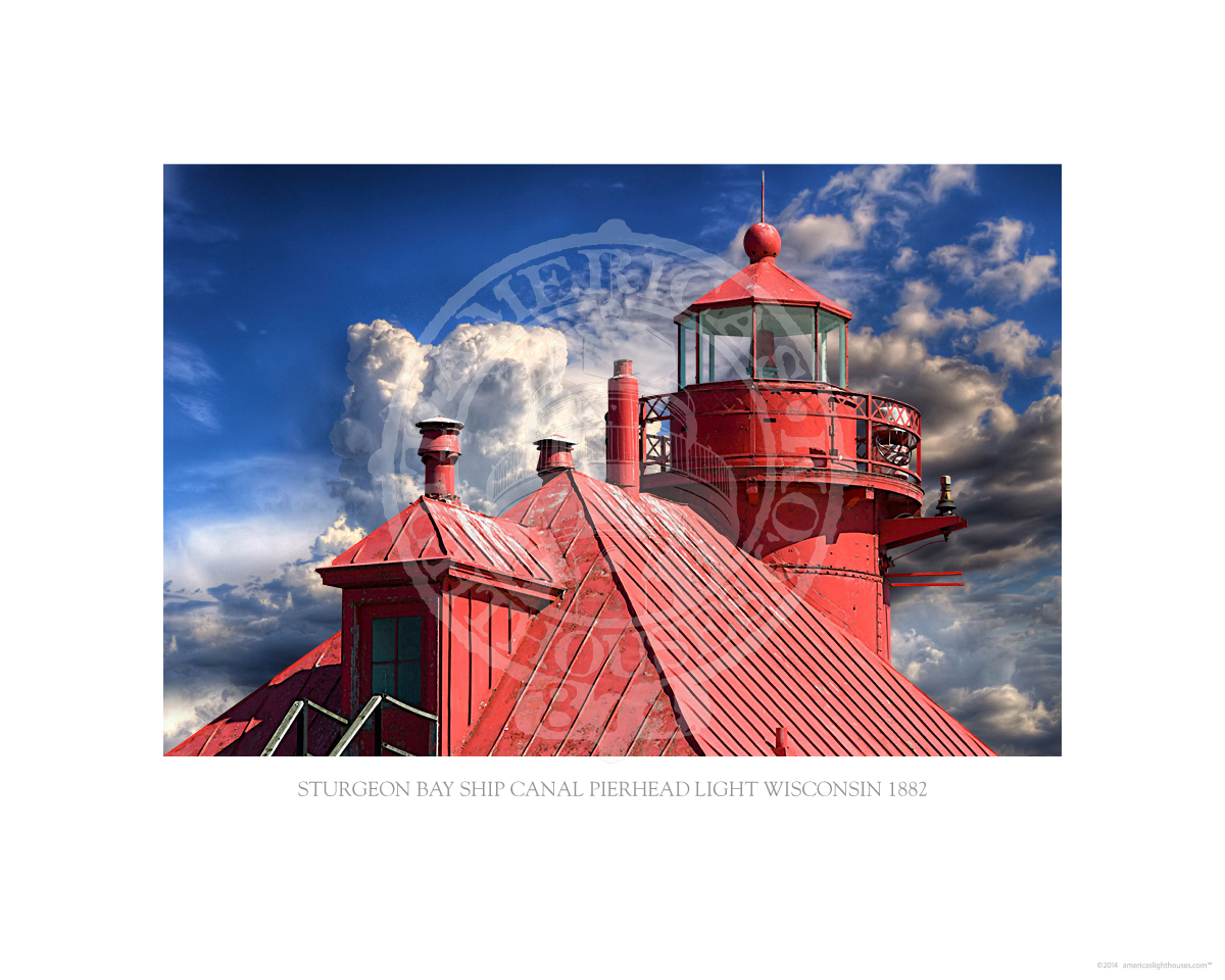 Sturgeon Bay Ship Canal Pierhead Light Wisconsin 1882