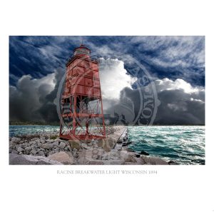 Racine Breakwater Light Wisconsin 1894