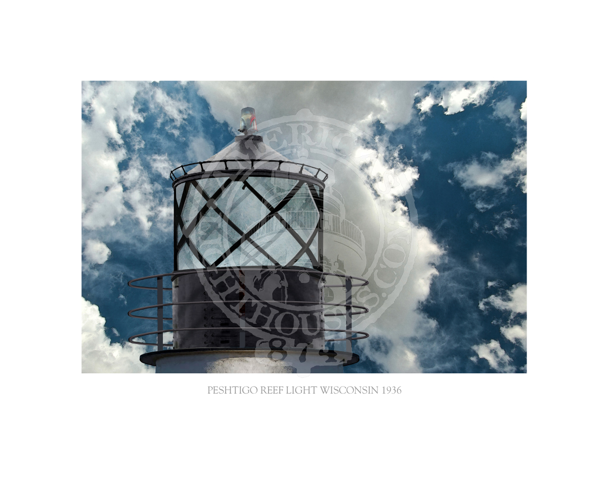 Peshtigo Reef Light Wisconsin 1936