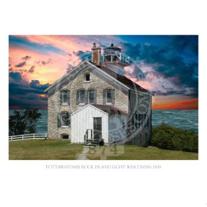 Pottawatomie Rock Island Light Wisconsin 1858