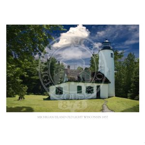 Michigan Island Old Light Wisconsin 1857