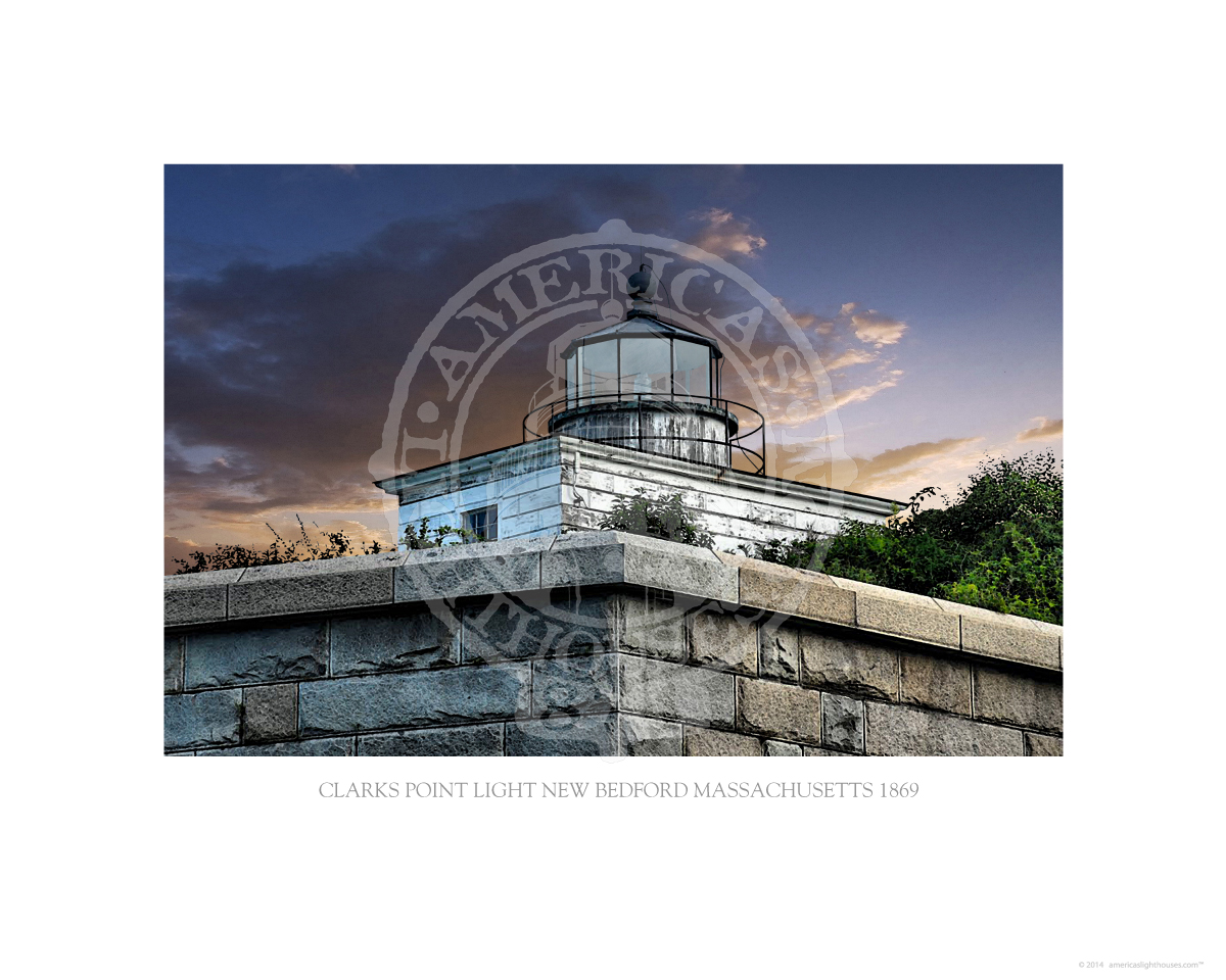 Clarks Point Light New Bedford Massachusetts 1869 B