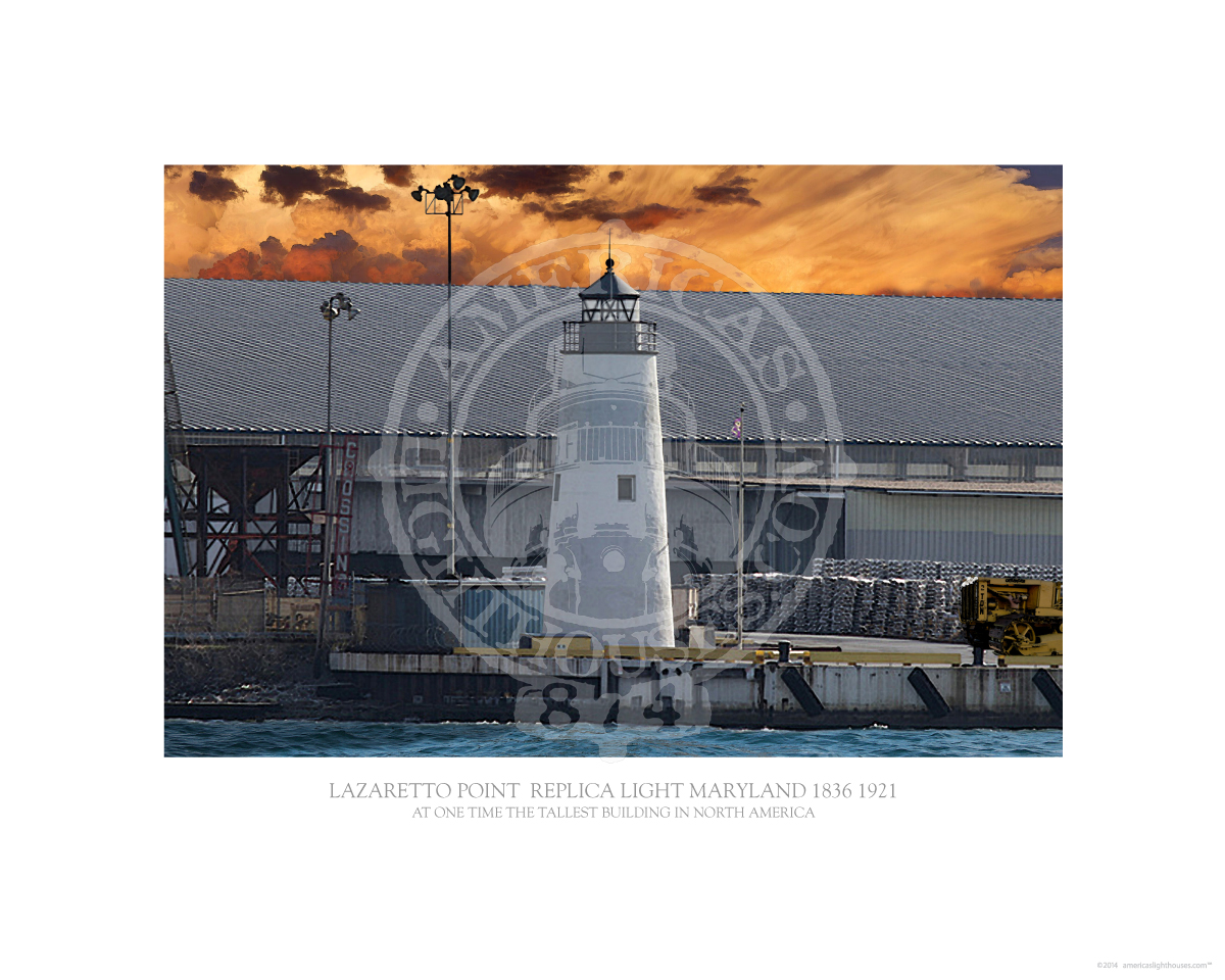Lazaretto Point Replica Light Maryland 1836 1921