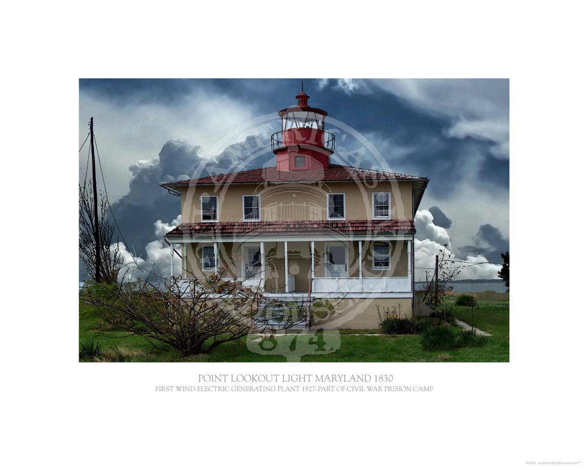 Point Lookout Light Maryland 1830