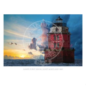 Sandy Point Shoal Light Maryland 1883