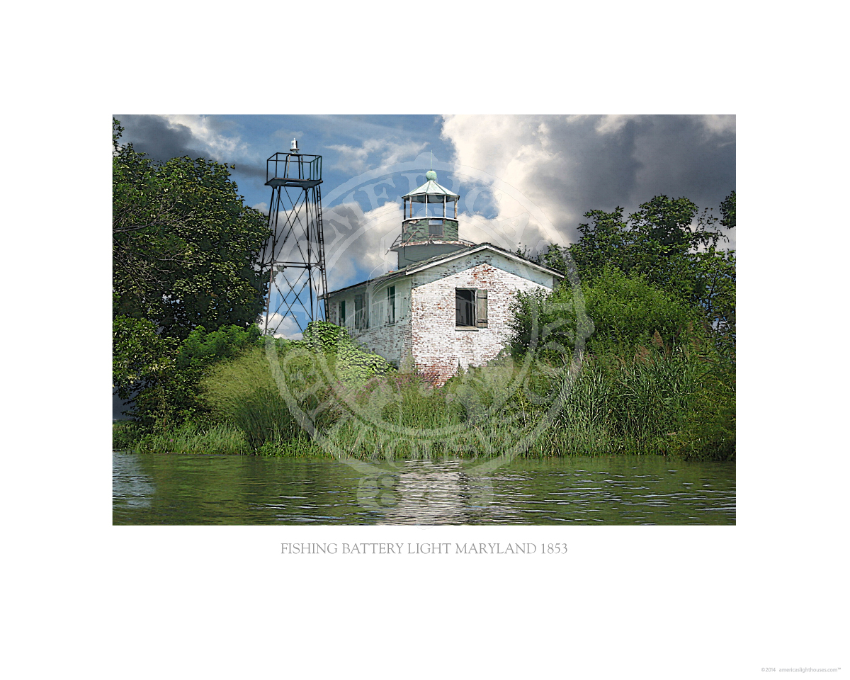 Fishing Battery Light Maryland 1853